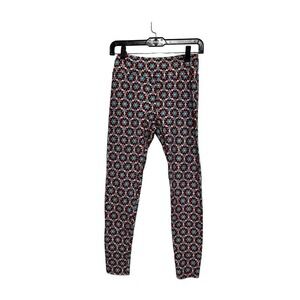 002-006 LLR Lularoe Pants Women's Size OS One‎ Size Red Blue Stretchy Leggings
